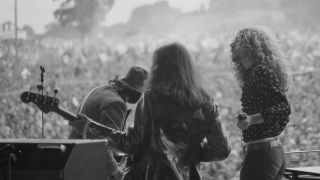 Led Zeppelin onstage at the 1970 Bath Festival