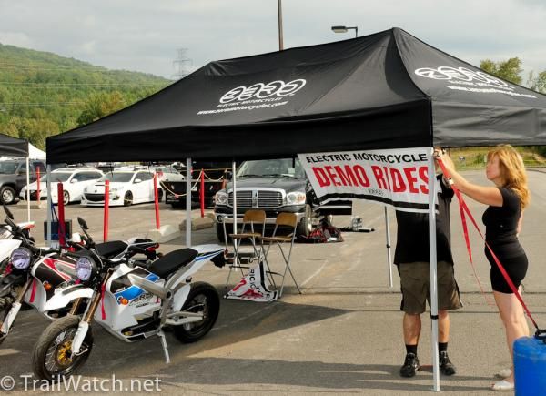 For those not interested in pedaling, this vendor is selling electric motor bikes.