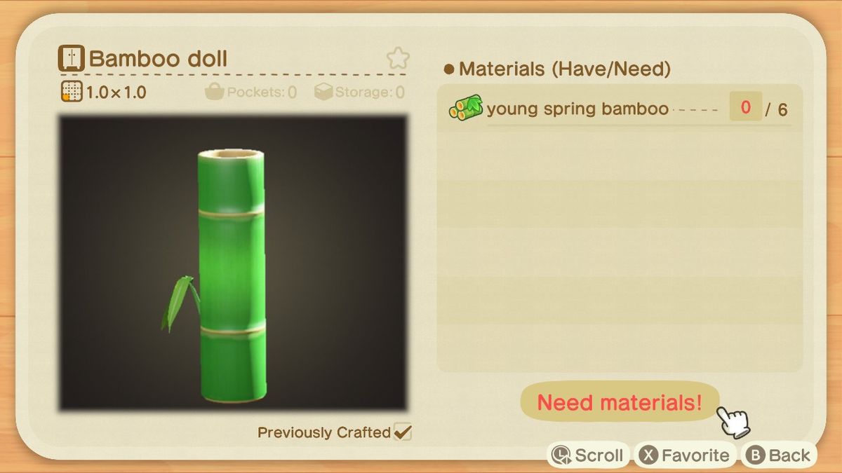Animal Crossing New Horizons — All Bamboo recipes iMore