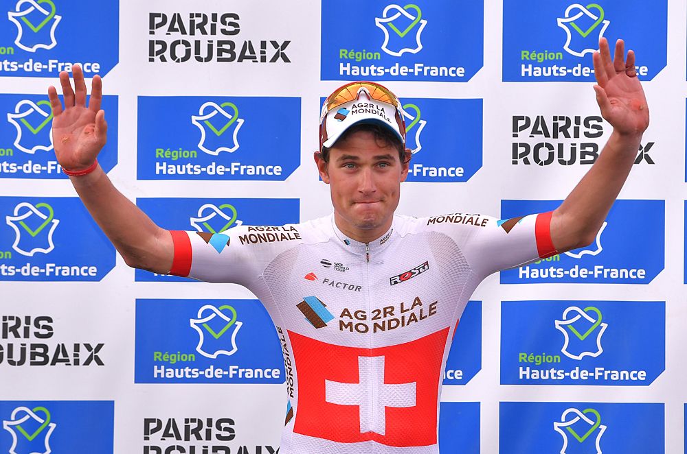 Silvan Dillier (AG2R La Mondiale) second at 2018 Paris-Roubaix