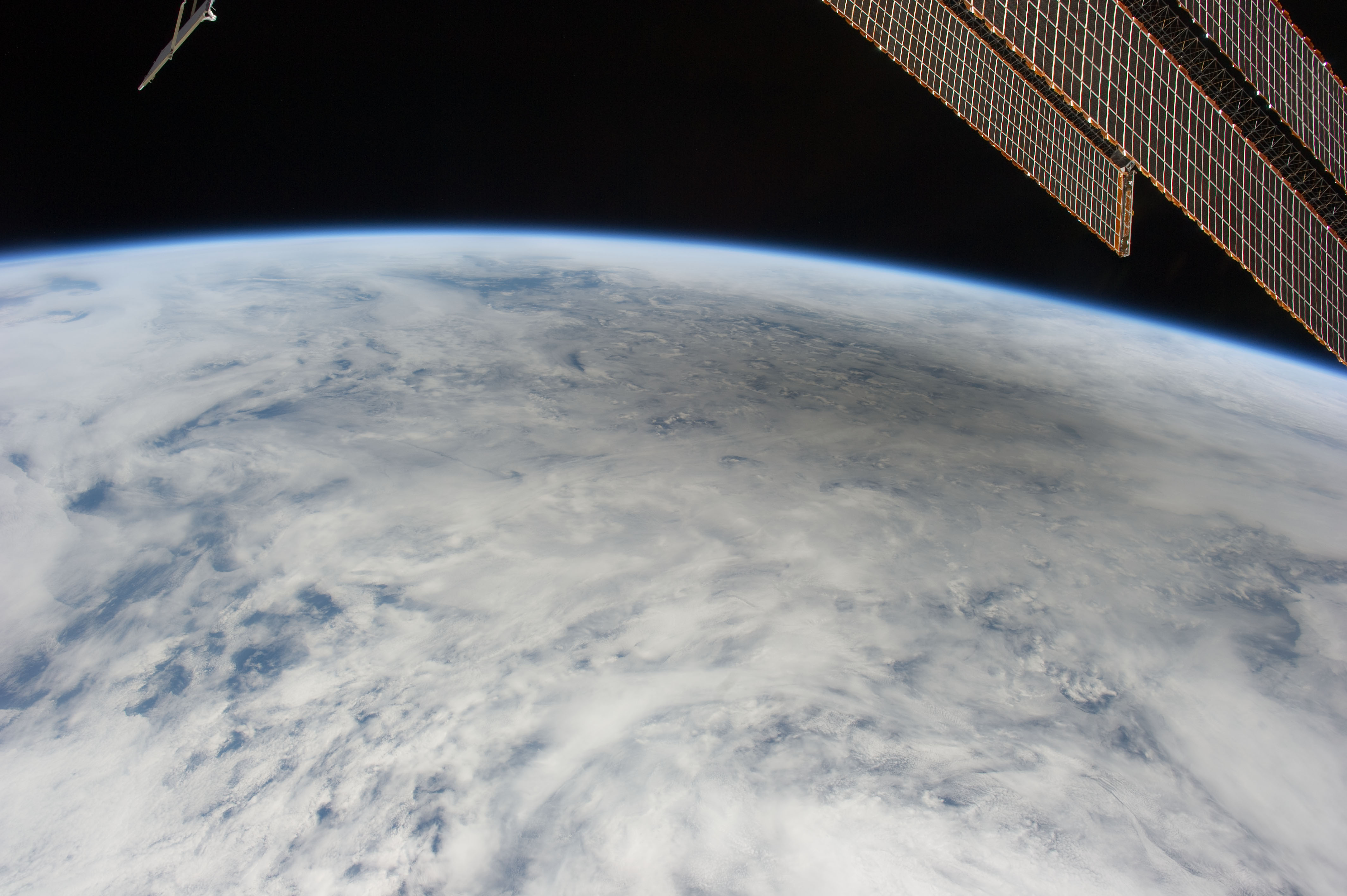 Shadow of Moon from ISS During Eclipse