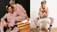Stripey Holiday Couple Pyjamas
