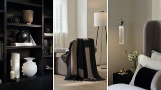 compilation image of rooms showing the new Kelly Hoppen x Marks and Spencer home design collaboration