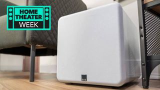 white SVS SB-1000 Pro sub on floor