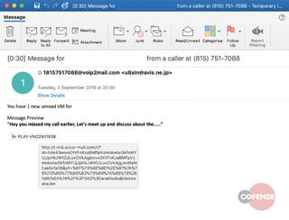 Phishing email (Credit: Cofense)