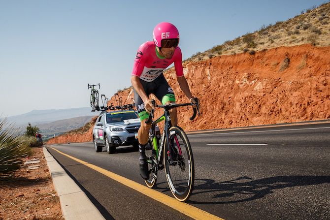 Michael Woods of Canada and Team EF Education First-Drapac P/B Cannondale on August 6, 2018 in St. George, Utah.
