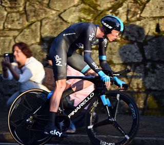 Chris Froome on stage twenty-one of the 2014 Tour of Spain