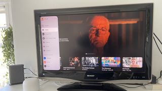 Apple TV app on Apple TV streaming device showing sidebar
