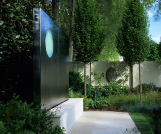 Sculpture in an RHS Chelsea Show Garden, made in 2002 by designer Steve Woodhams