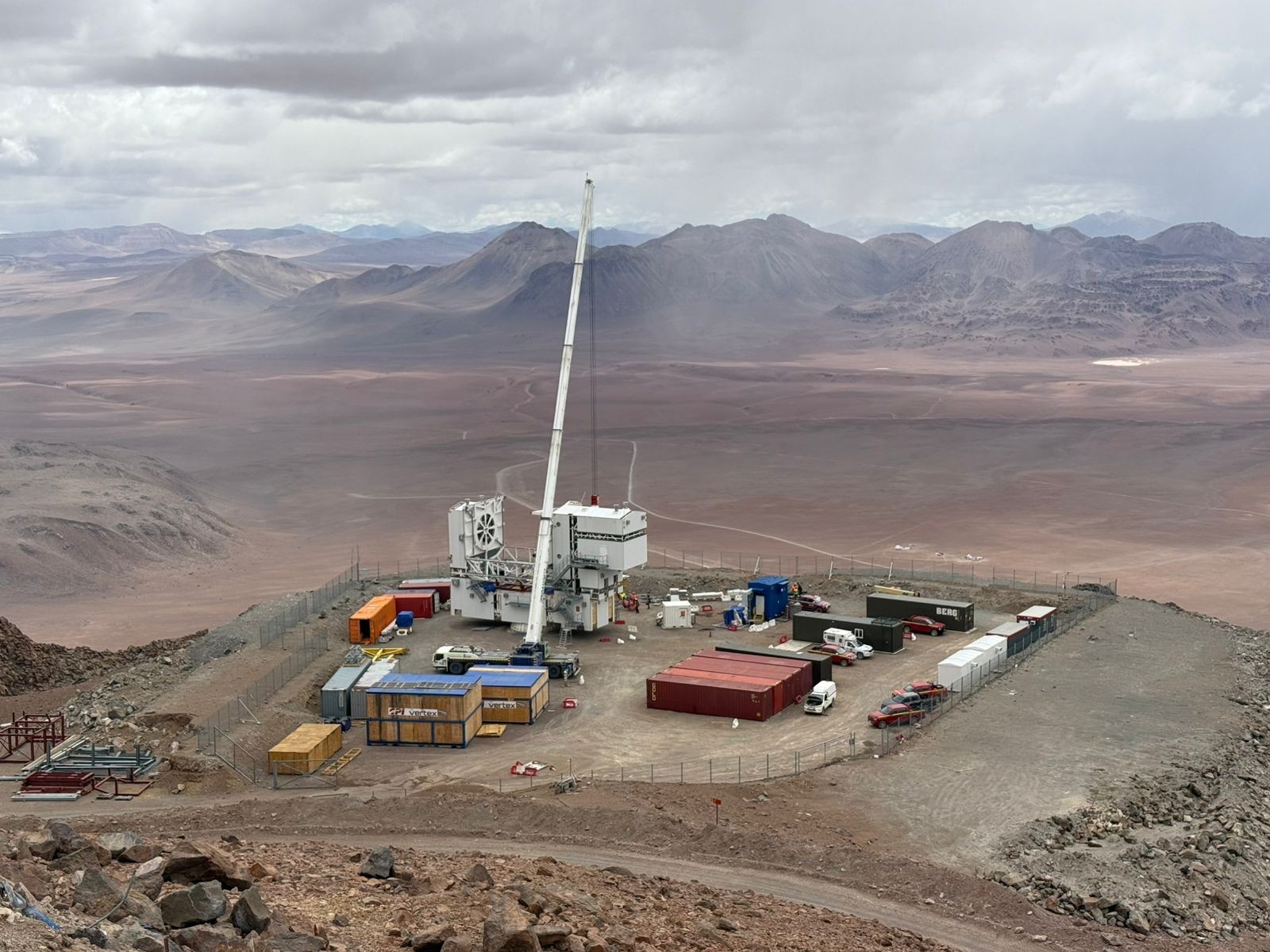 aerial view of Fred Young Submillimeter Telescope (FYST)