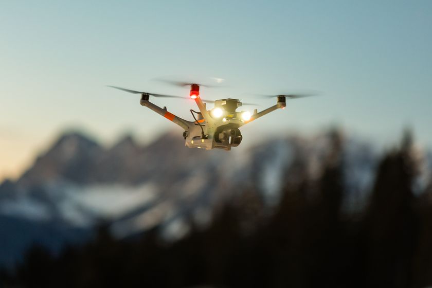 DJI drone winter sports