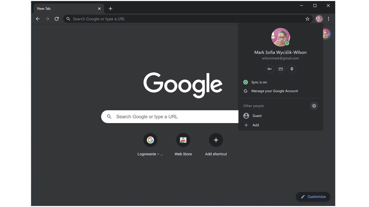 Google Chrome profiles