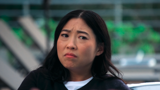 Awkwafina in anguish in The Unlikely Cook