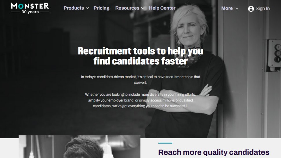 Monster website screenshot (October 2025).