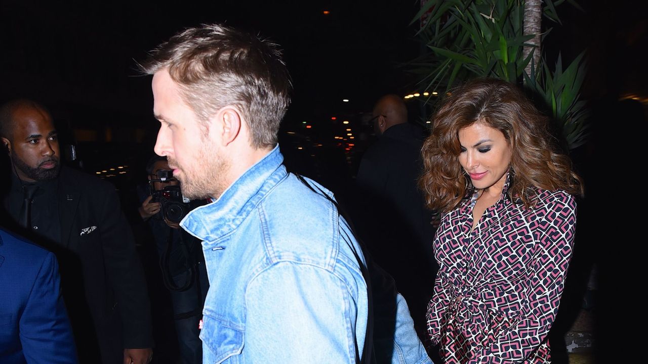 Ryan Gosling and Eva Mendes arrive at a party for Saturday Night Live