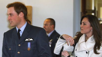 Prince William and Kate Middleton at his RAF graduation ceremony in 2008 