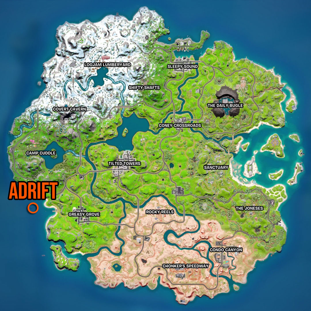 Emplacement De Fortnite À La Dérive