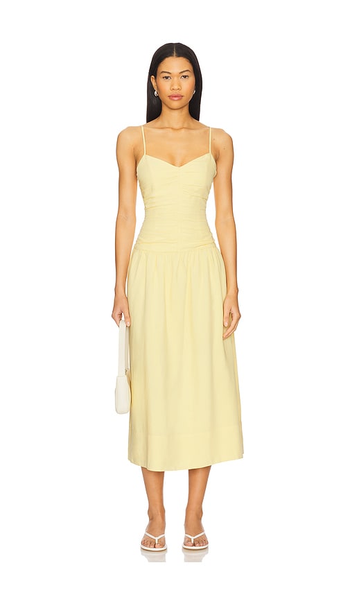 Ophelia Ruched Midi Dress