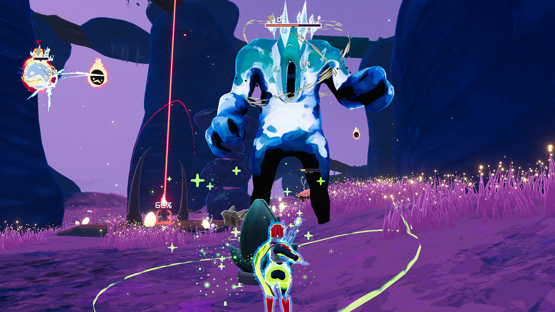 A player facing a boss during one of the best Gearbox games, Risk of Rain 2