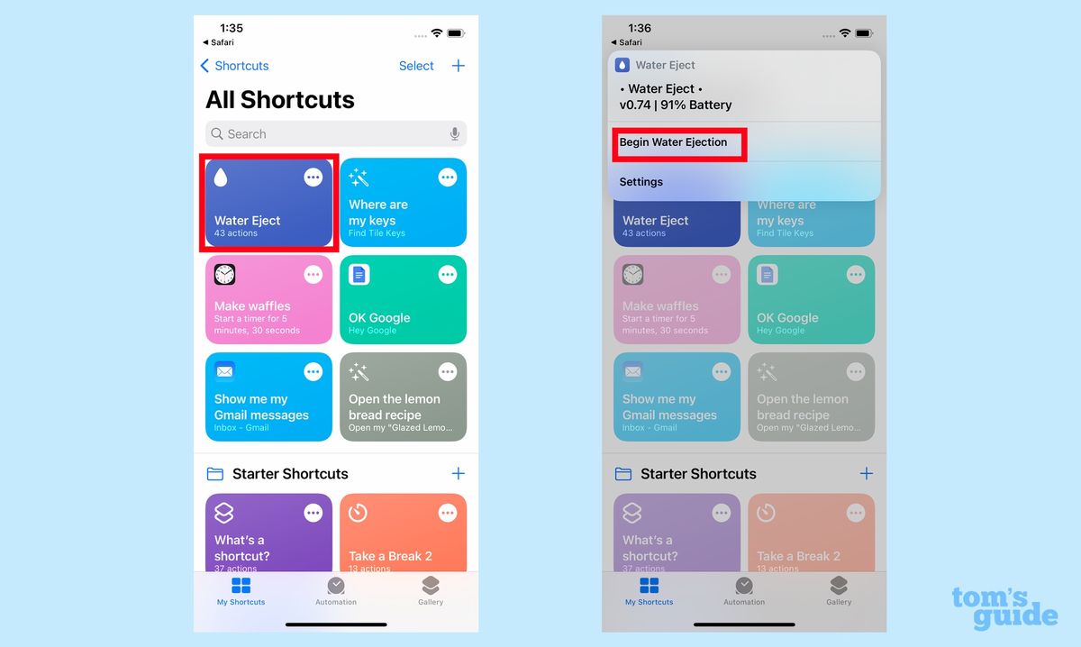 How to eject water from an iPhone with a Siri shortcut Tom's Guide