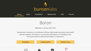 Website screenshot for BunsenLabs