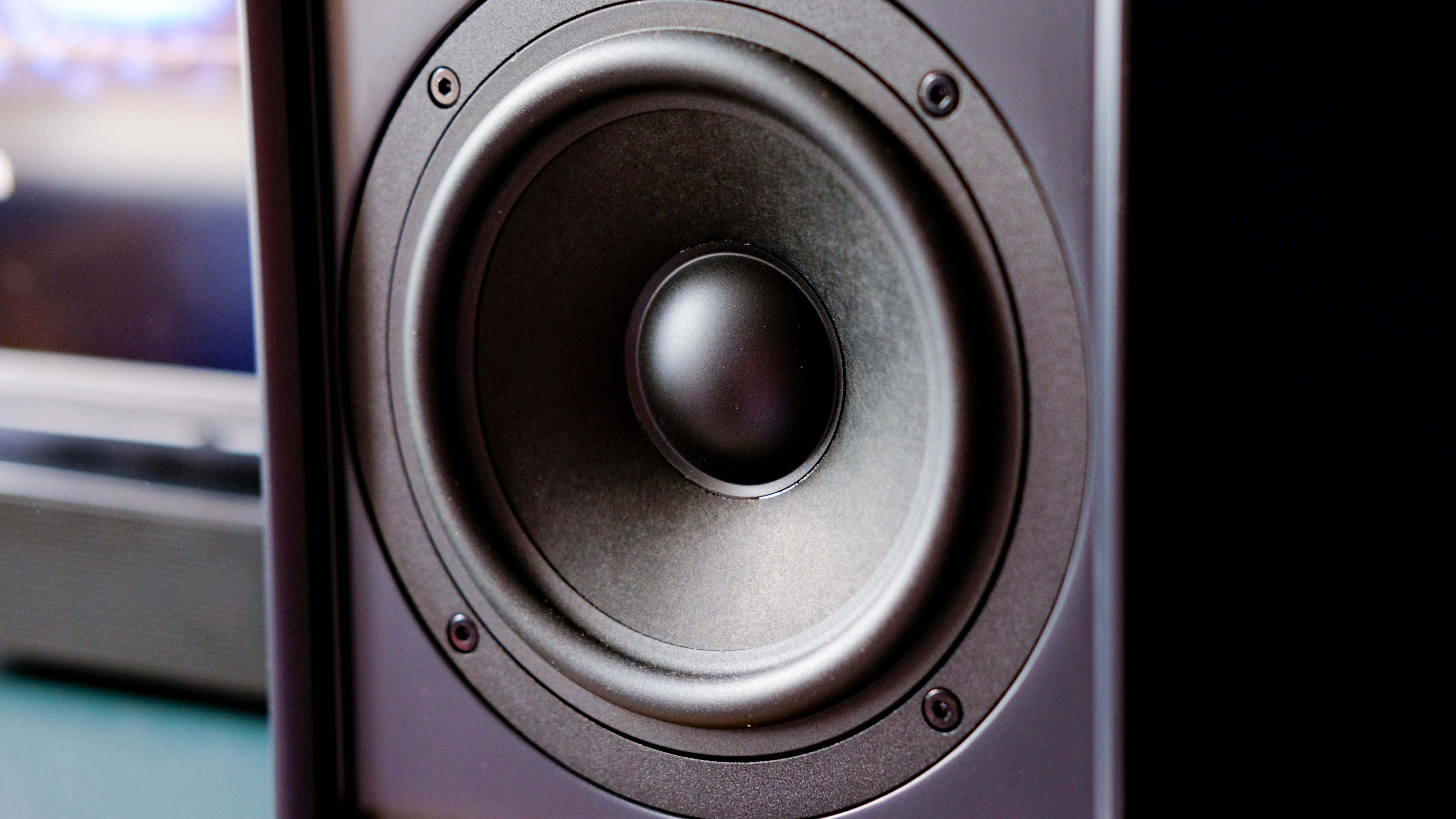 The Ruark Audio Sabre-R bookshelf speakers in charcoal