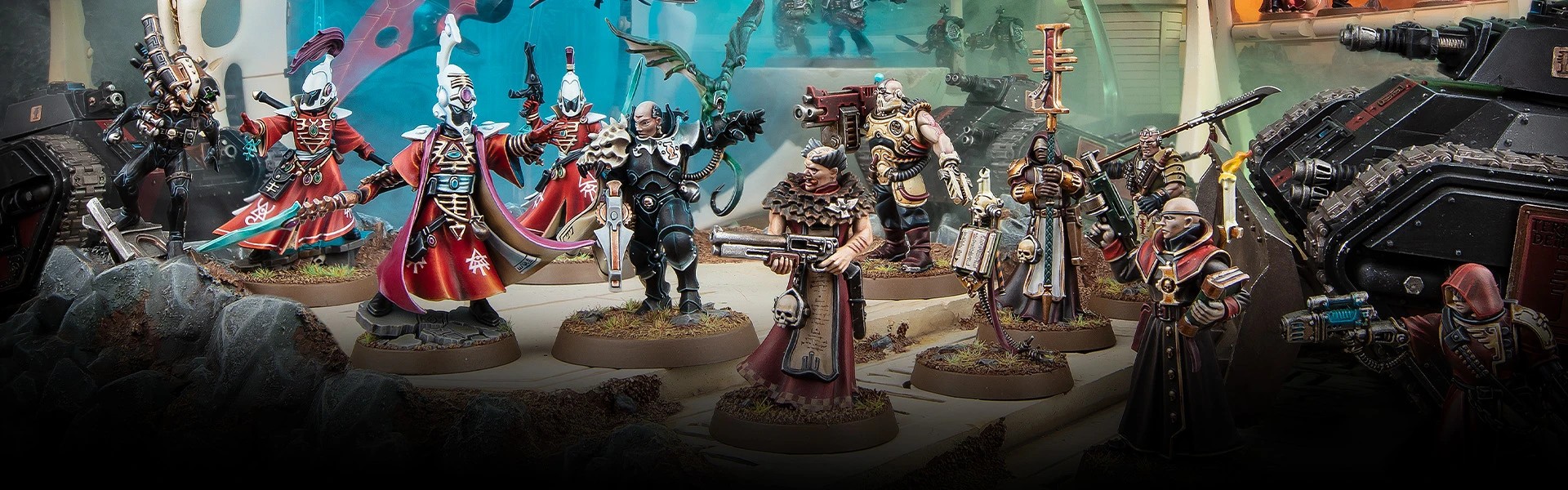 Imperial Agents engage with Aeldari warriors