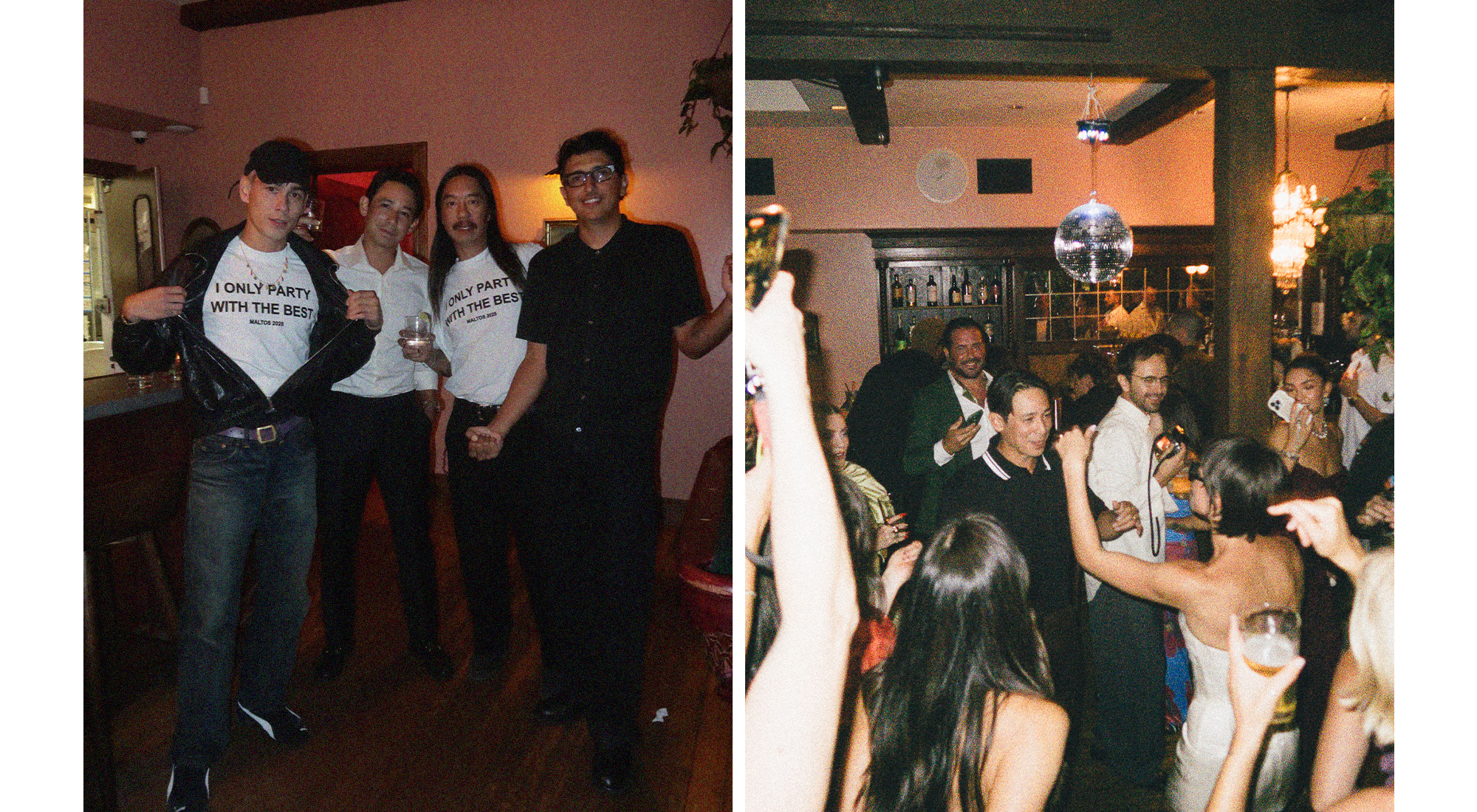 Collage of guests at the after-party.