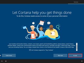 OOBE enable Cortana