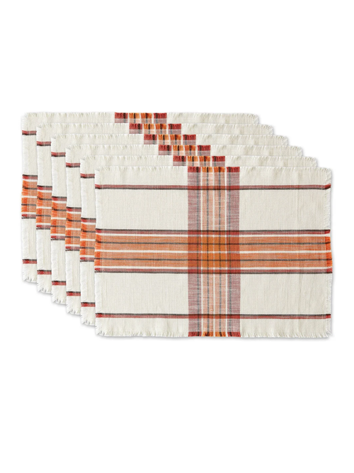 Pumpkin Spice Plaid Placemat (Set of 6)
