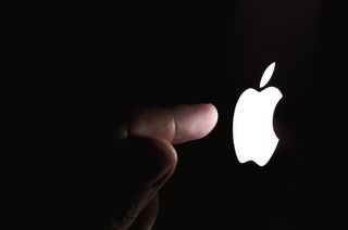 MacBook glowing logo