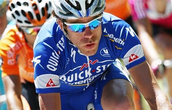 Bram Tankink (Quickstep) stayed with the break until Gerdemann rode them all off his wheel