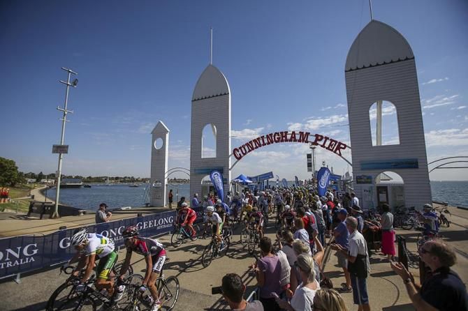 The race started on Geelong's pier