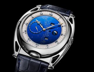 Futuristic blue watch
