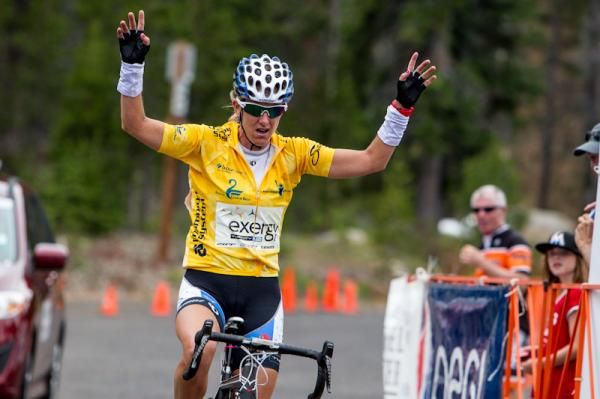 Kristin Armstrong (Exergy) takes the win.