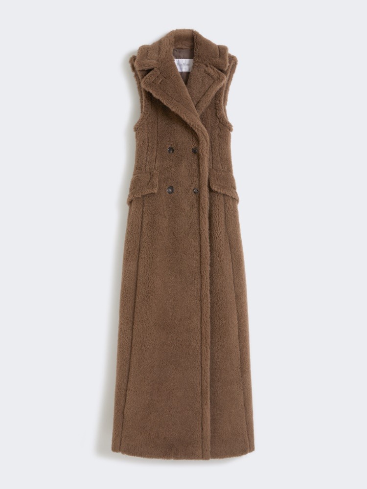 Max Mara US, Sleeveless Alpaca and Wool Teddy Coat