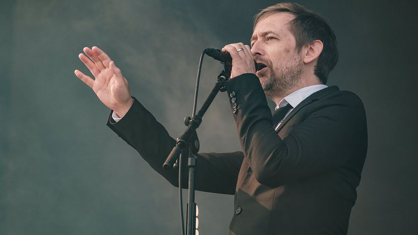 PORTSMOUTH, ENGLAND - AUGUST 26: Neil Hannon from The Divine Comedy performs at Victorious Festival 2023 at Southsea Common on August 26, 2023 in Portsmouth, England. (Photo by Rob Ball/Getty Images)