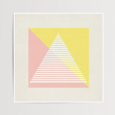 pastel geometric abstract wall art