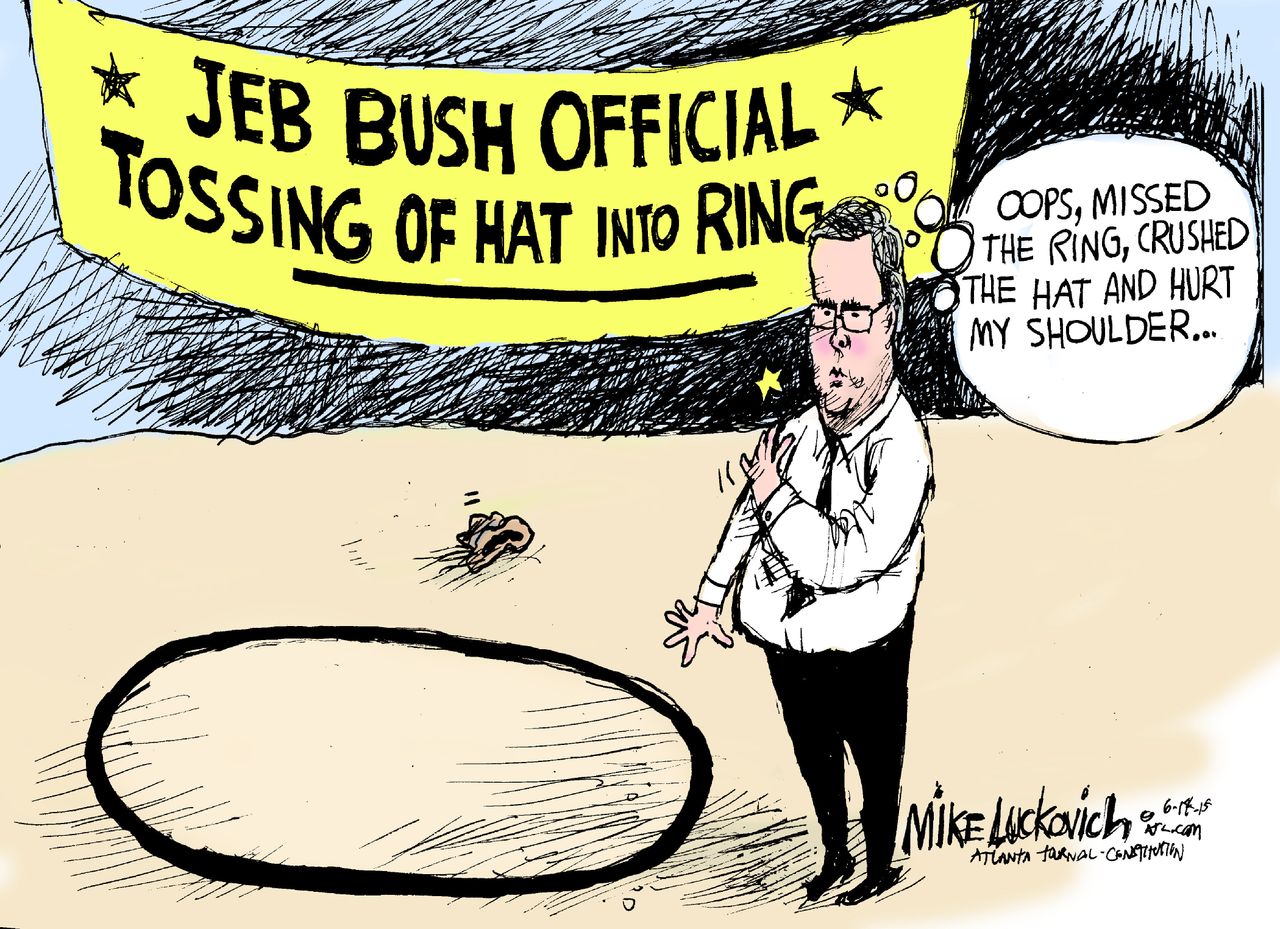 Political cartoon Jeb Bush 2016