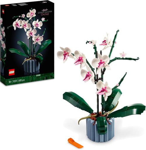 Lego Botanicals Orchid - Artificial Plant Set for Adults Incl. Faux Flowers and a Buildable Vase - Home Office Decor - Gift Idea for Women and Men - 10311