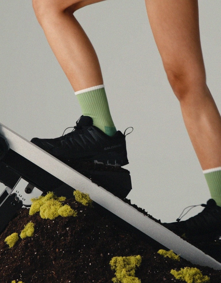 Comme Si green socks.