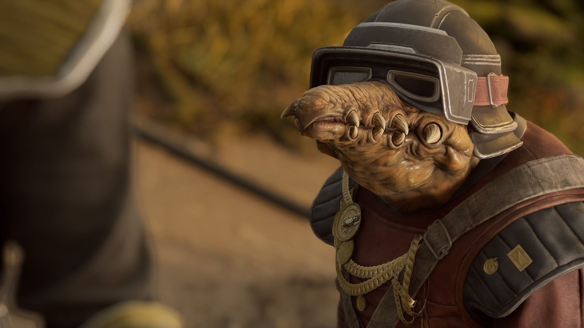 Biddy Blas, a crocodile-looking alien racer