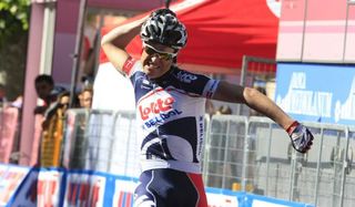 Lars Ytting Bak (Lotto Belisol Team) wins stage 12 of the Giro d'Italia