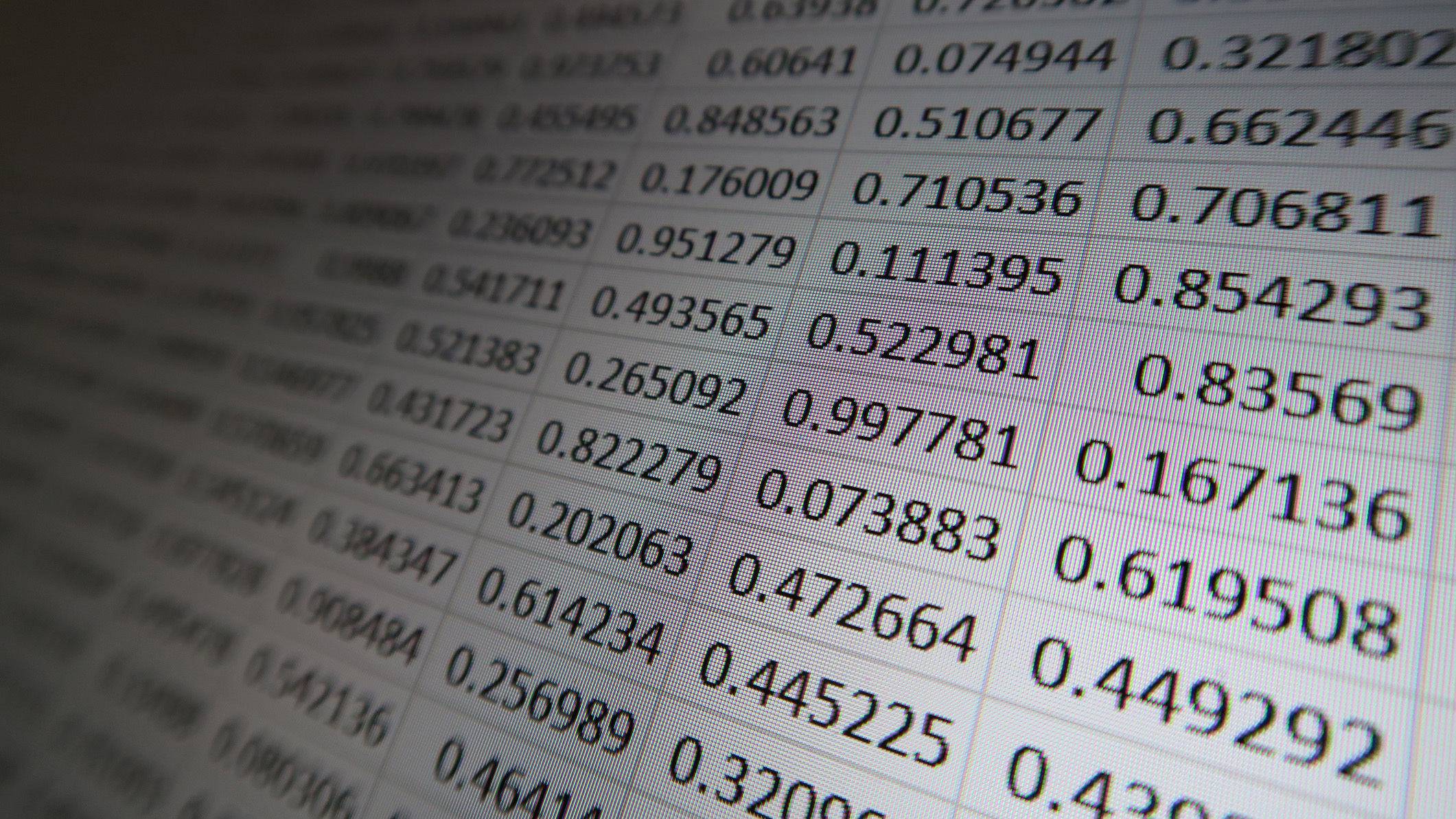 A close up of cells on a spreadsheet