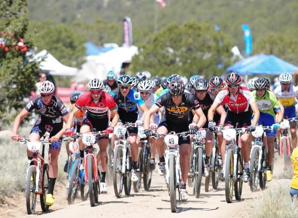 The men start.