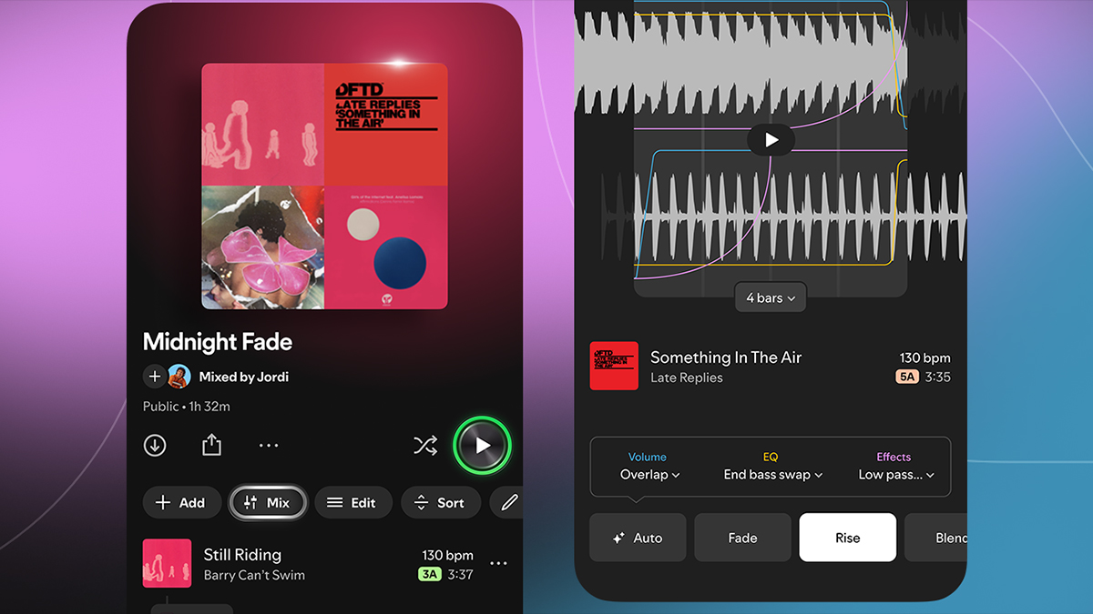 Spotify transitions