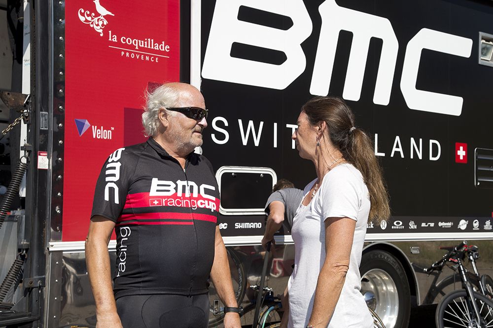 BMC team owner Andy Rihs at the team truck