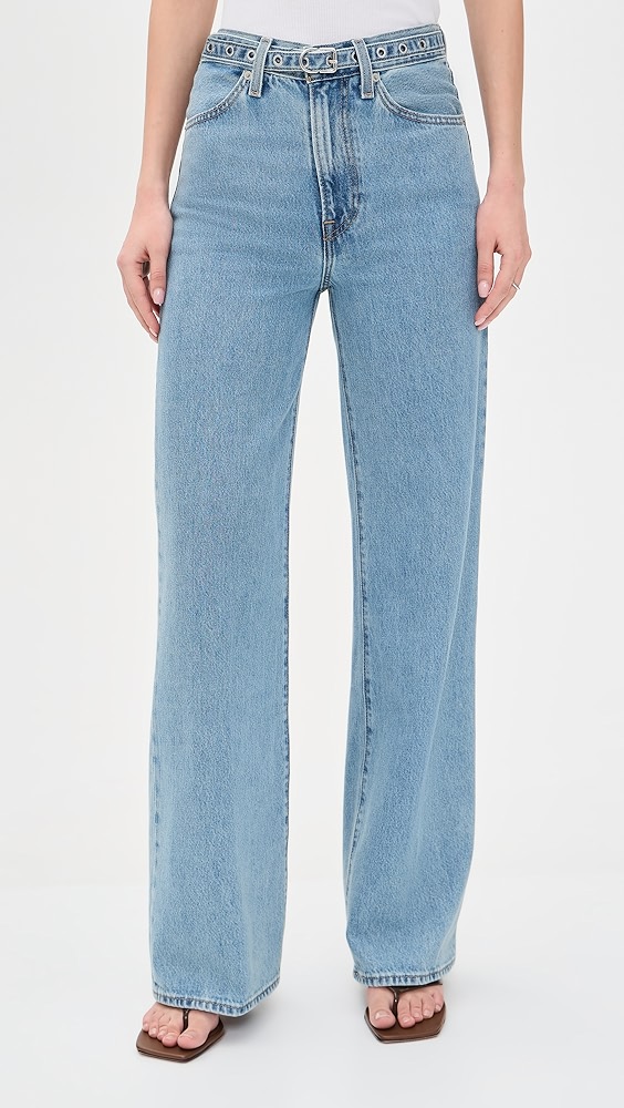 Levi's Ribcage Wide Leg Belted Jeans