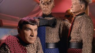 Mark Leonard as the Romulan Commander in "The Original Series" episode "Balance of Terror"