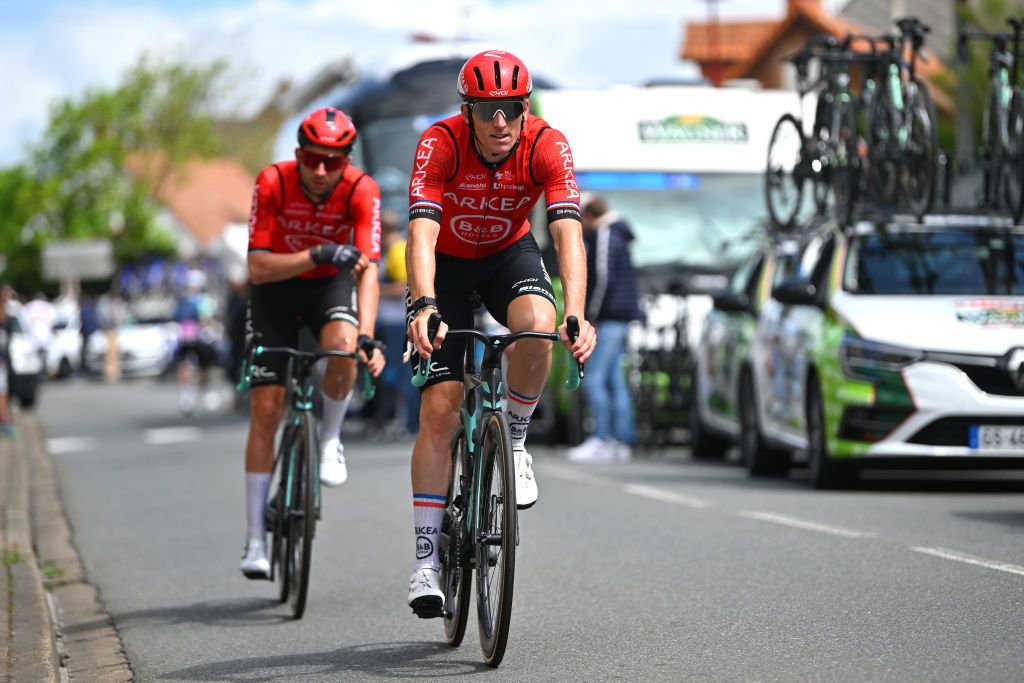 WIMEREUX FRANCE MAY 15 Arnaud Demare of France and Team Arkea BB Hotels prior to the 68th 4 Jours de Dunkerque Grand Prix des Hauts de France 2024 Stage 2 a 1843km stage from Wimereux to Abbeville on May 15 2024 in Wimereux France Photo by Luc ClaessenGetty Images